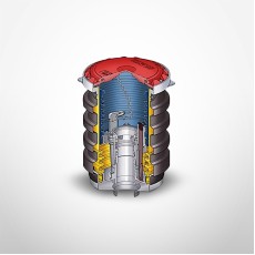 OPW Fueling Edge™ Double-Wall Spill Container, with Cast Iron Cover, Float Gauge &amp; Drain Plug