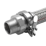 Franklin Fueling 1½" diameter flexible connector, hex male by EZ Fit male, 12" OAL