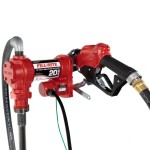 12V DC 20 GPM Fuel Transfer Pump with 1" Red Diesel Nozzle