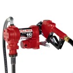115V AC 15 GPM Fuel Transfer Pump with 3/4" Red Gasoline Nozzle
