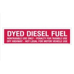 &quot;Dyed Diesel Fuel&quot; Decal - Red - 3''x12''