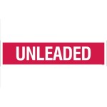 &quot;Unleaded&quot; Decal - Red - 3''x12''