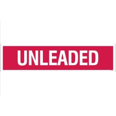 &quot;Unleaded&quot; Decal - Red - 3''x12''