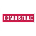 &quot;Combustible&quot; Decal 4''x14''