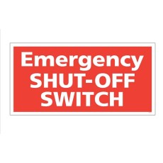 &quot;Emergency Shutoff&quot; Decal