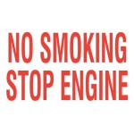 &quot;No Smoking - Stop Engine&quot; Decal 10''x6''